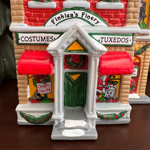 1991 Vintage Snow Village Department 56: “Finklea’s Finery:Costume Shop” - Picture 4 of 16